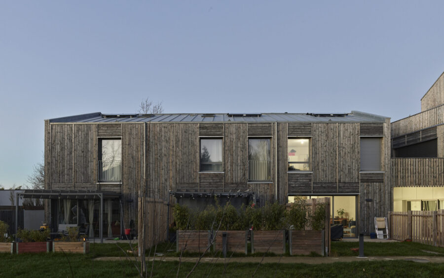 Ô de l’Erdre, construction de 10 logements participatifs tout bois.
